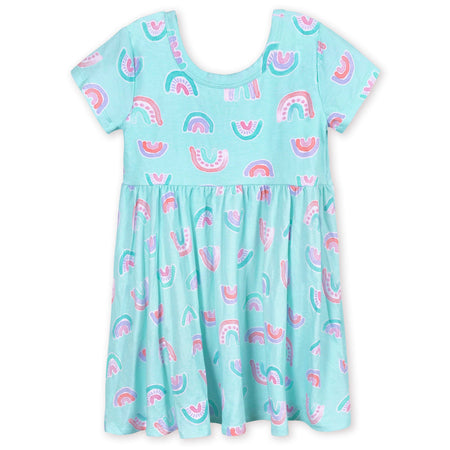 Infant & Toddler Girls Rainbow Sky Buttery Soft Viscose Made from Eucalyptus Twirl Dress