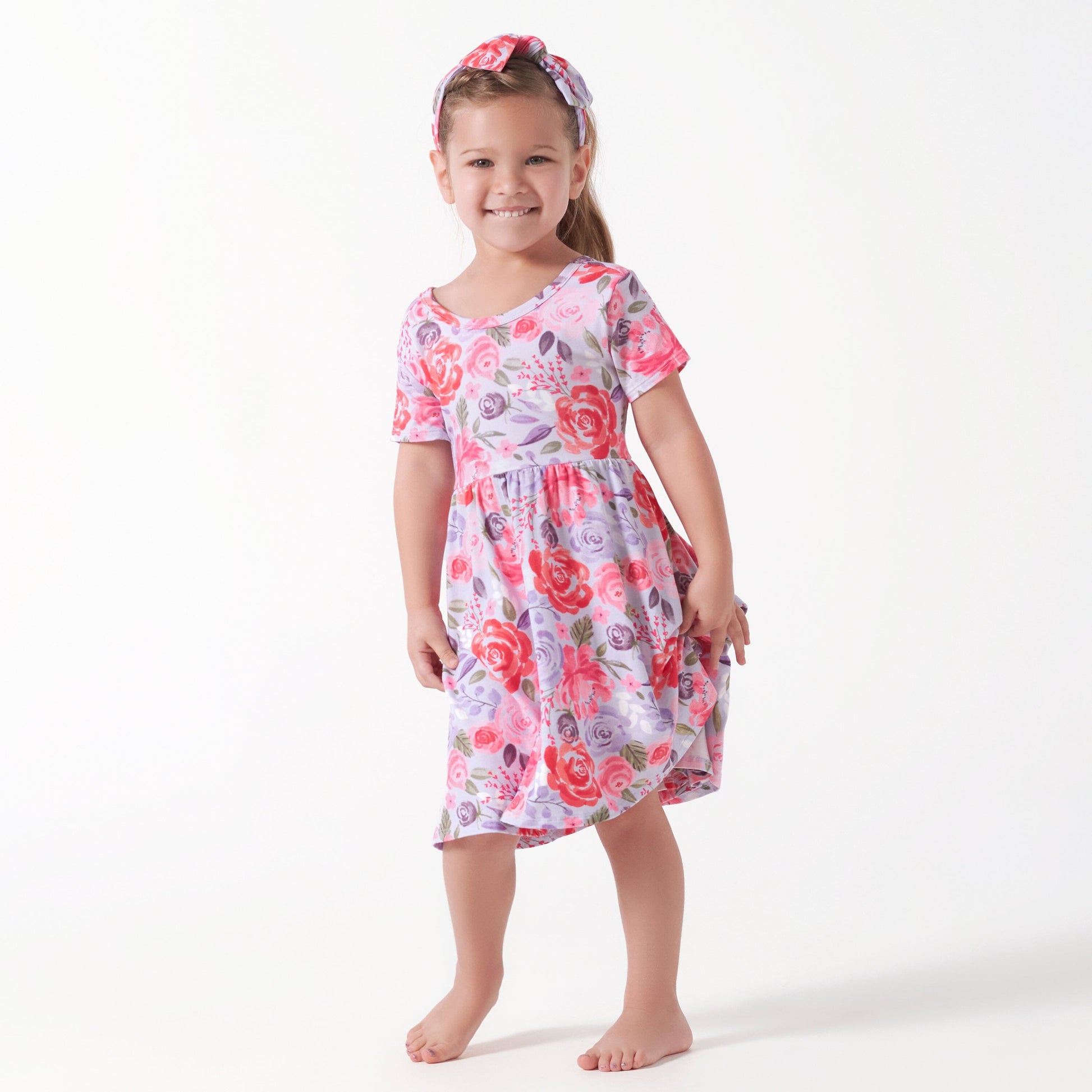 Infant & Toddler Girls Lilac Garden Buttery-Soft Viscose Made from Eucalyptus Twirl Dress