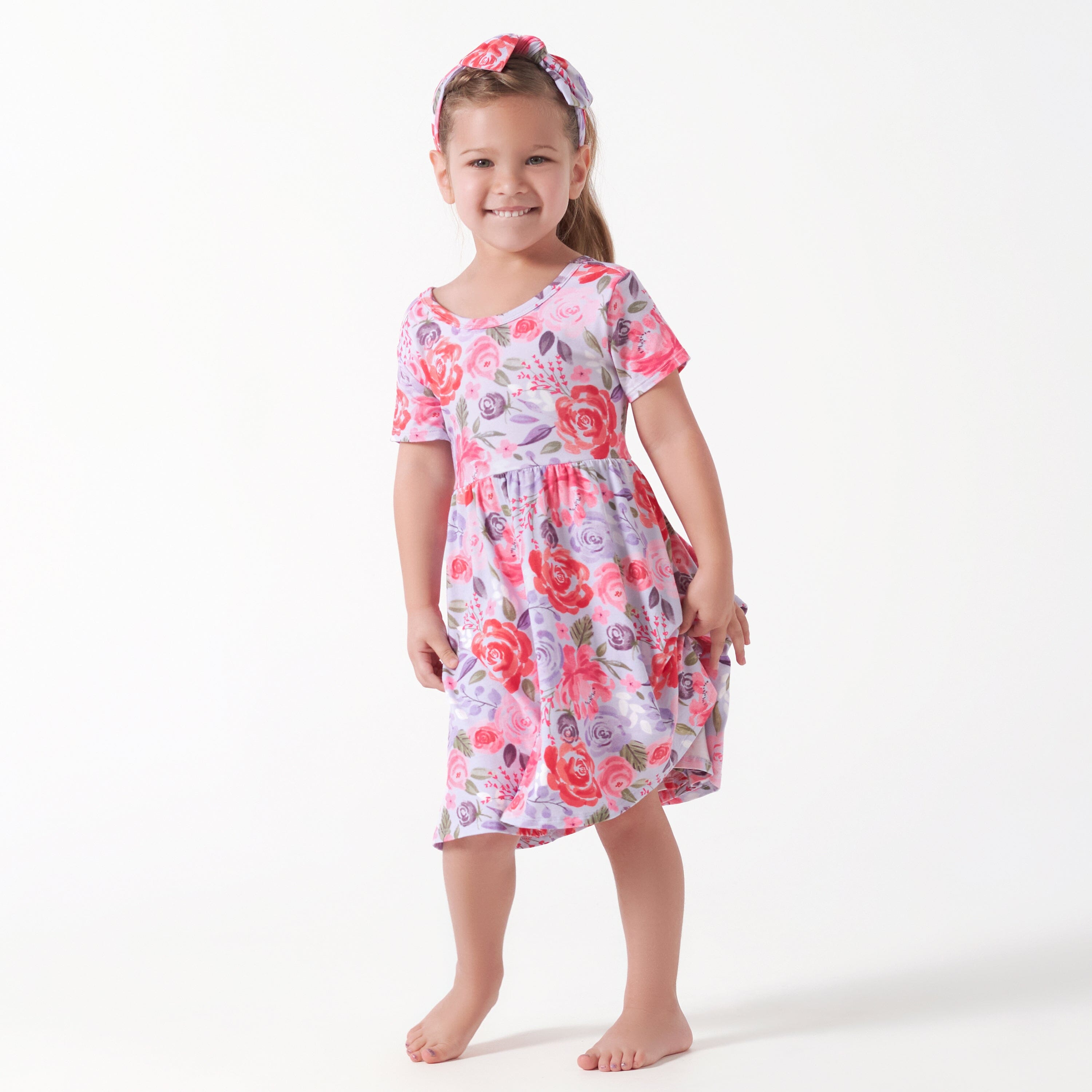 Infant & Toddler Girls Lilac Garden Buttery-Soft Viscose Made from Eucalyptus Twirl Dress