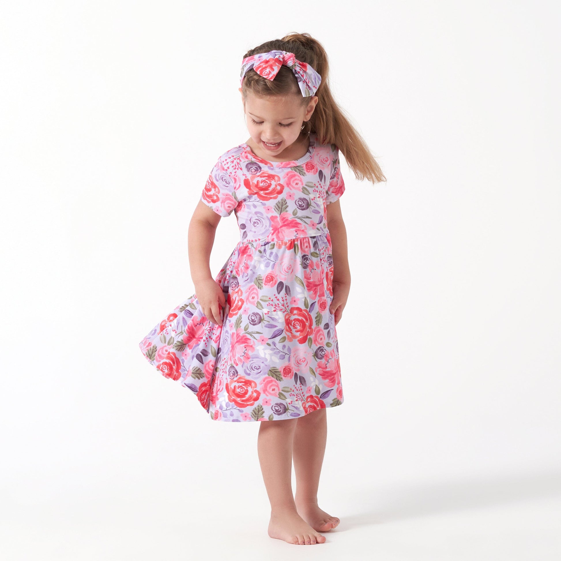 Infant & Toddler Girls Lilac Garden Buttery-Soft Viscose Made from Eucalyptus Twirl Dress