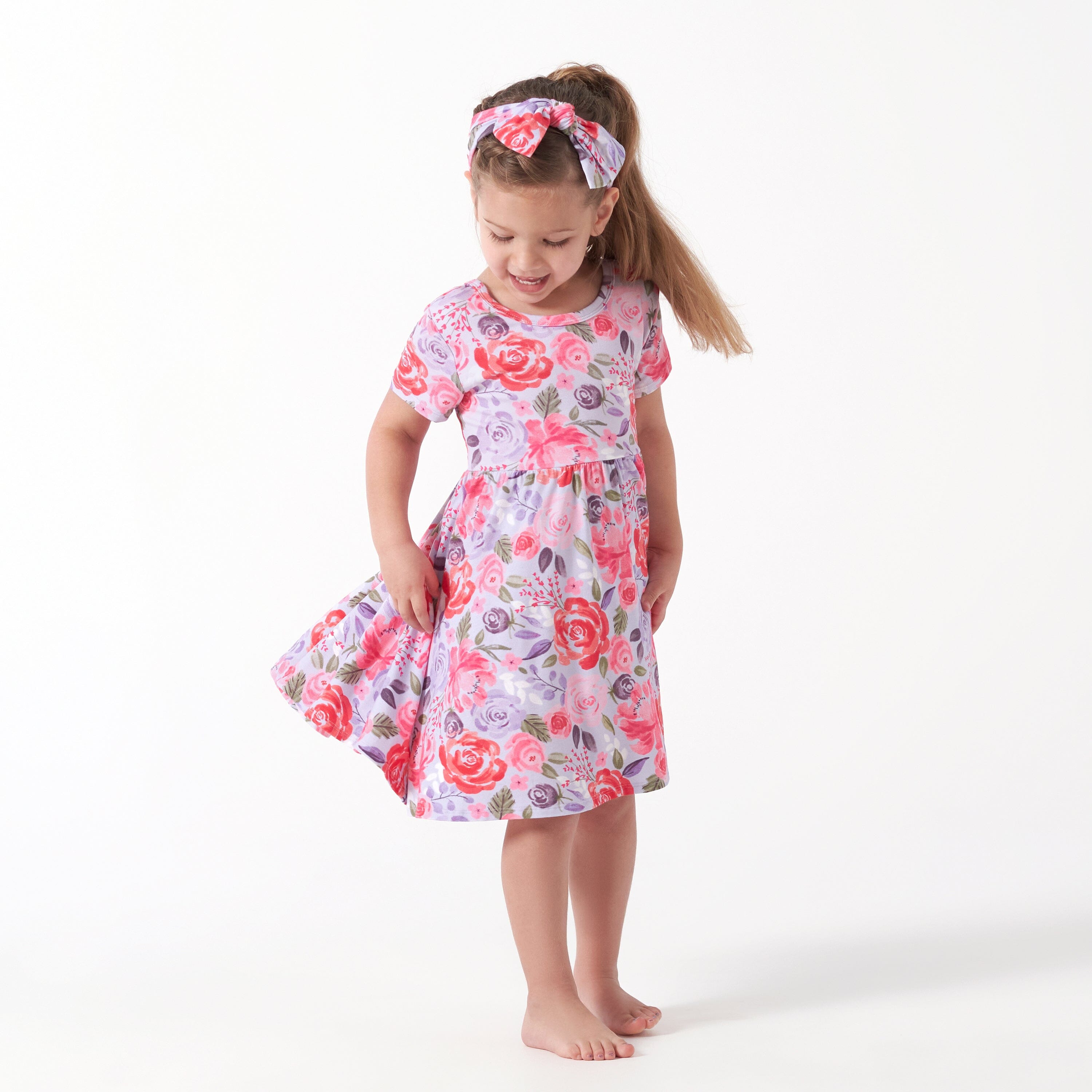 Infant & Toddler Girls Lilac Garden Buttery-Soft Viscose Made from Eucalyptus Twirl Dress