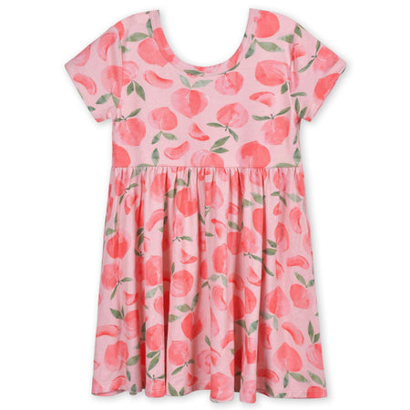 Toddler Girls Just Peachy Buttery Soft Viscose Made from Eucalyptus Twirl Dress
