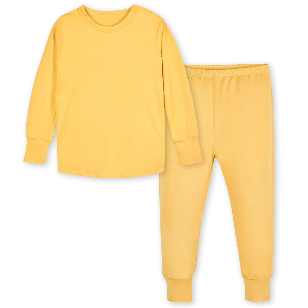 2-Piece Infant & Toddler Yolk Yellow Buttery-Soft Viscose Made from Eucalyptus Snug Fit Pajamas