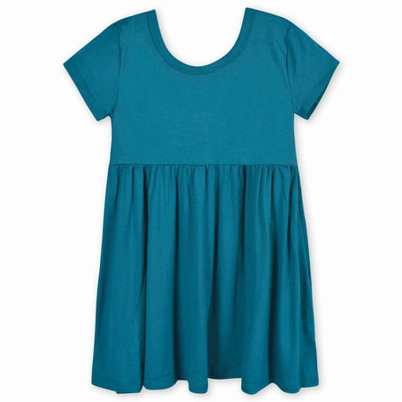 Infant & Toddler Girls Ocean Teal Buttery Soft Viscose Made from Eucalyptus Twirl Dress