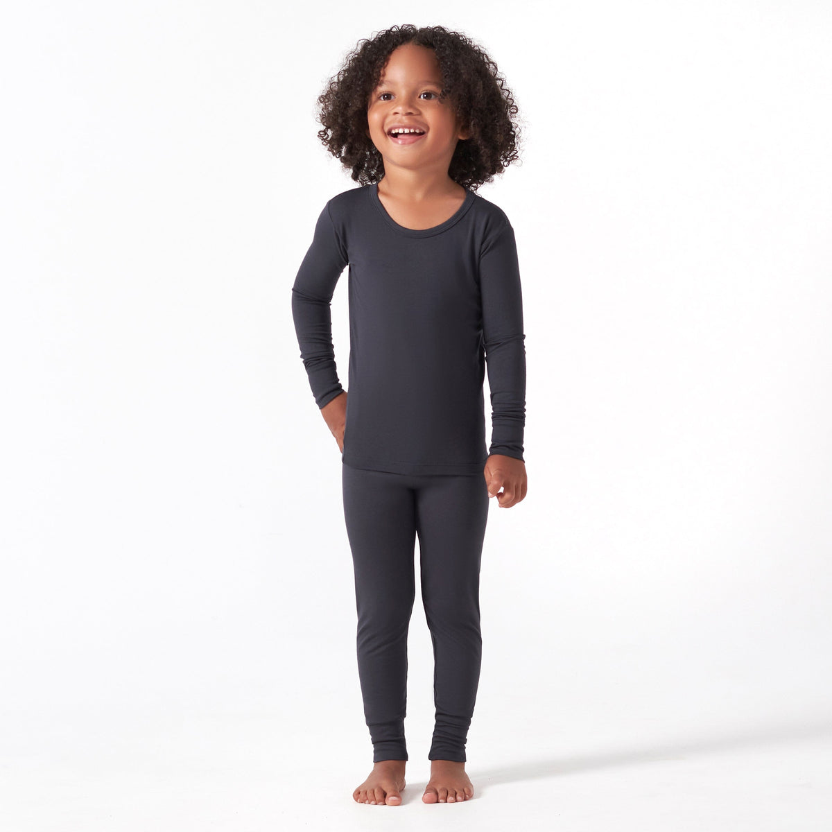 2-Piece Infant & Toddler Charcoal Buttery-Soft Viscose Made from Eucalyptus Snug Fit Pajamas