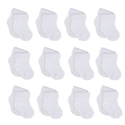 12-Pack Baby Neutral White Jersey Cuffed Bootie Socks-Gerber Childrenswear