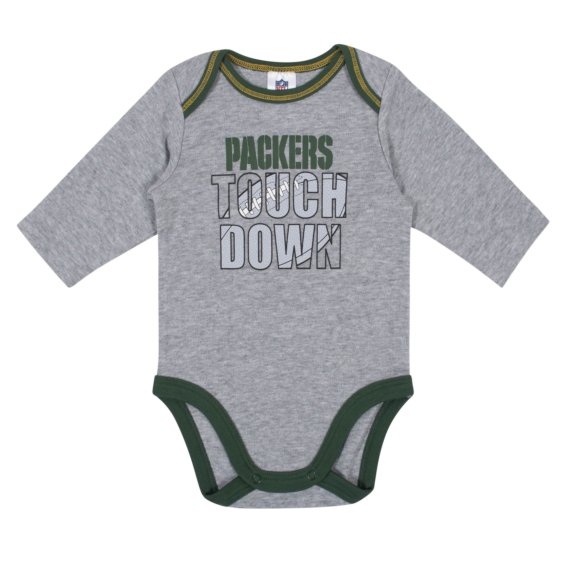 Baby Boys Green Bay Packers Long Sleeve Bodysuit, 2-pack -Gerber Childrenswear