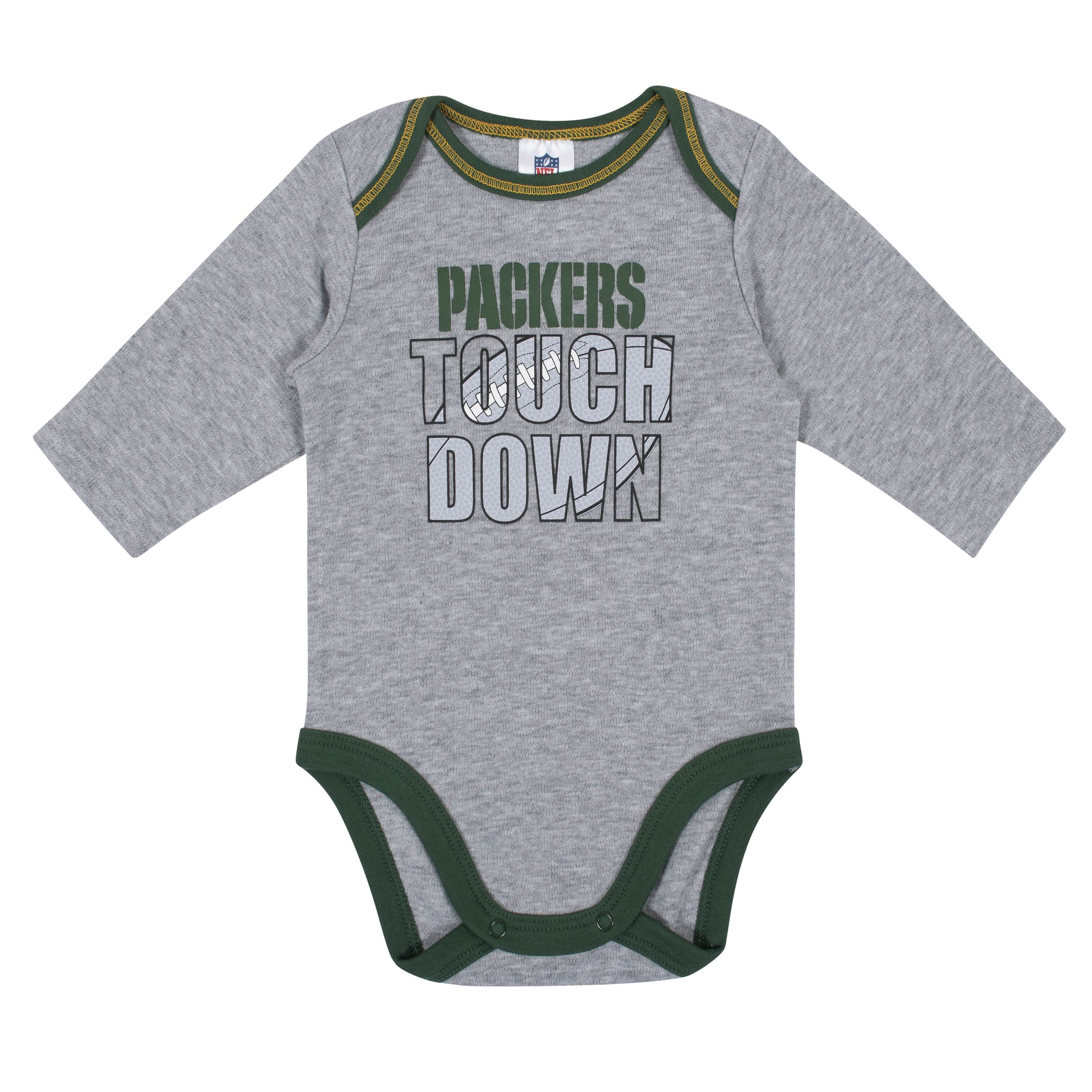 Baby Boys Green Bay Packers Long Sleeve Bodysuit, 2-pack -Gerber Childrenswear