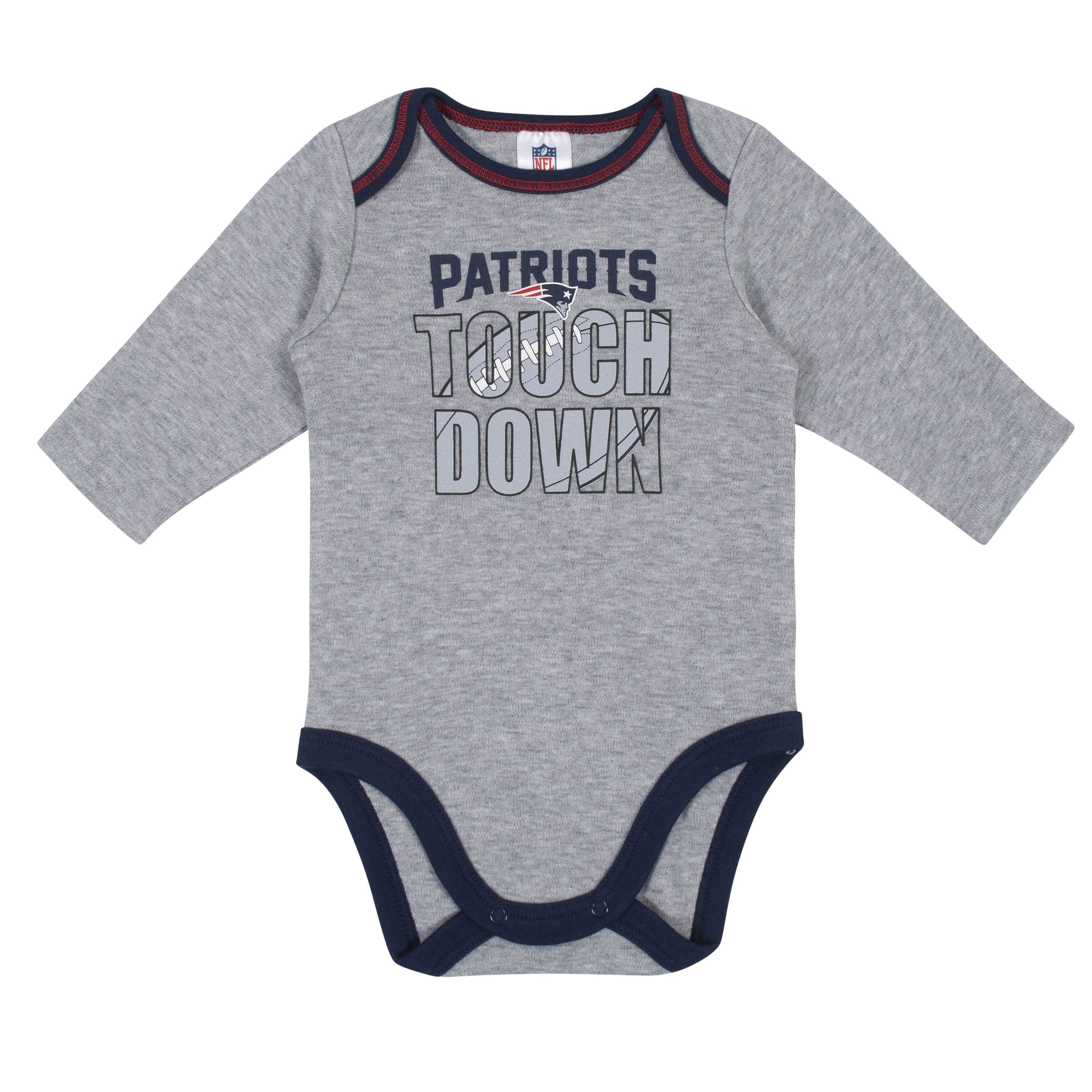 Baby Boys New England Patriots Long Sleeve Bodysuit, 2-pack -Gerber Childrenswear