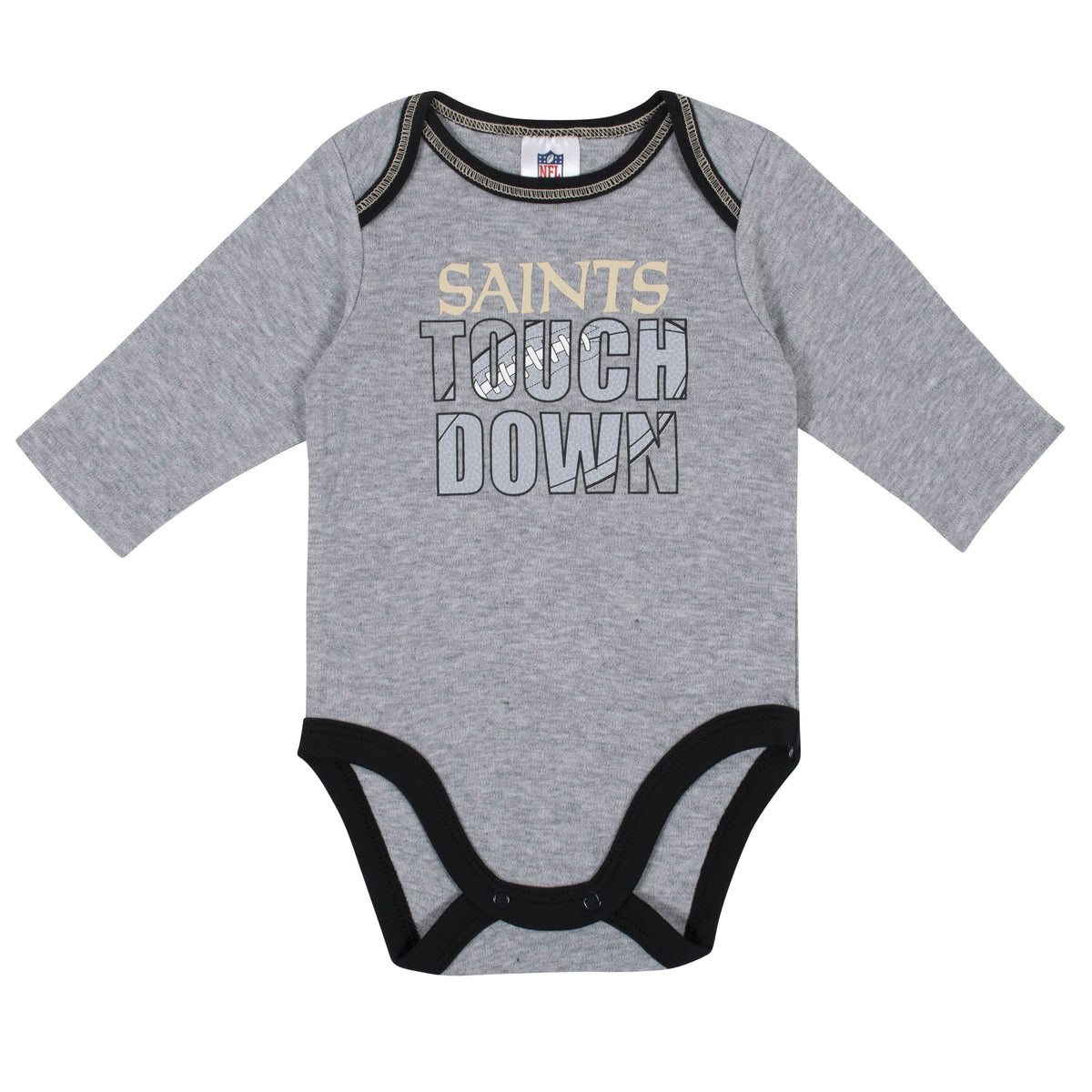 Baby Boys New Orleans Saints Long Sleeve Bodysuit, 2-pack -Gerber Childrenswear