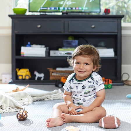 3-Pack Baby Boys Seahawks Short Sleeve Bodysuits