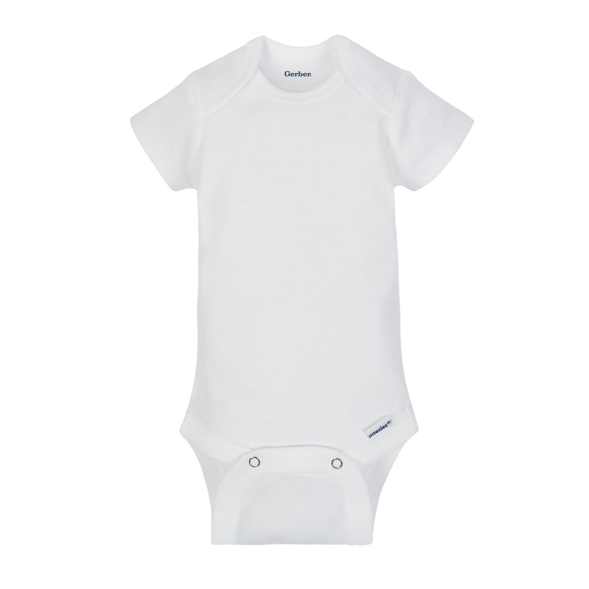 15-Pack Grow-With-Me White Short Sleeve Onesies® Bodysuit Assorted Size Set-Gerber Childrenswear