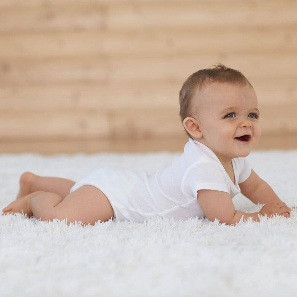 4-Pack White Organic Short Sleeve Onesies® Bodysuits-Gerber Childrenswear