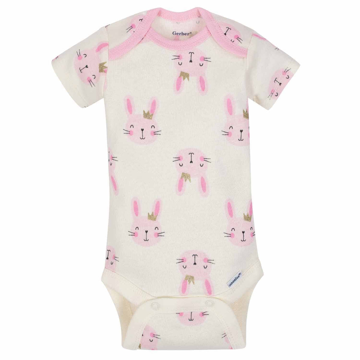 5-Pack Girls Princess Short Sleeve Onesies® Bodysuits-Gerber Childrenswear