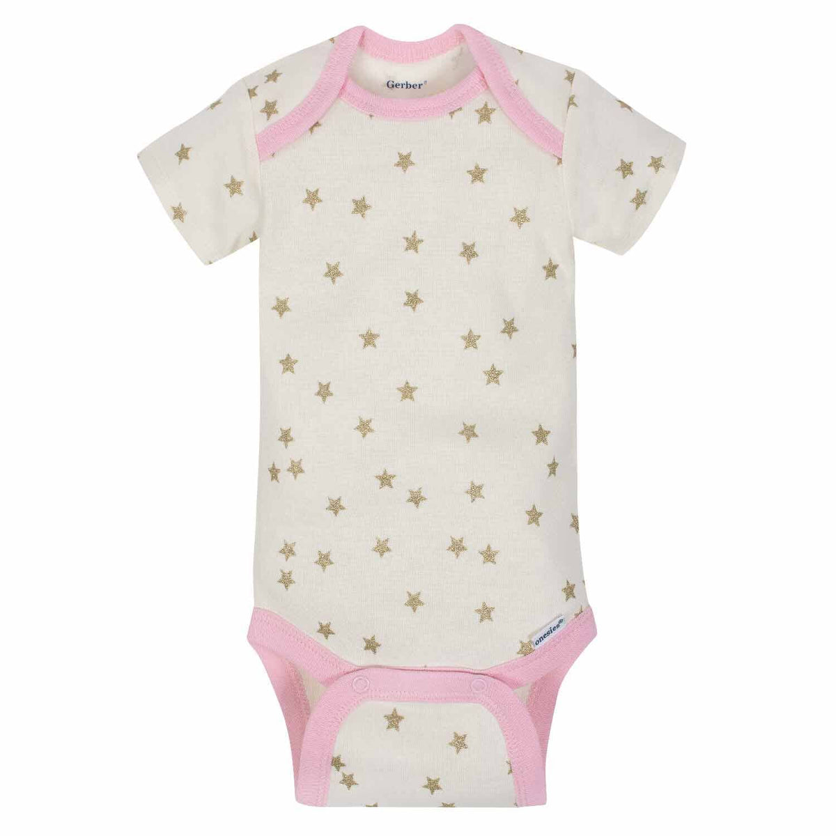 5-Pack Girls Princess Short Sleeve Onesies® Bodysuits-Gerber Childrenswear