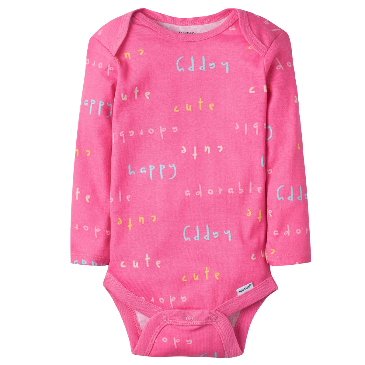 5-Pack Baby Girls Bear Long Sleeve Onesies® Bodysuits