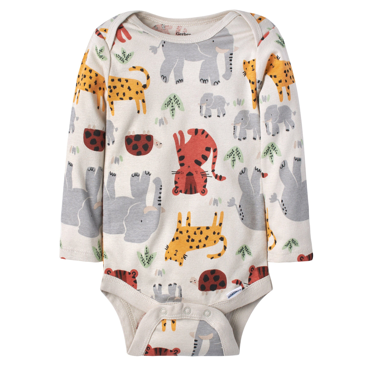 5-Pack Baby Boys Safari Long Sleeve Onesies® Bodysuits