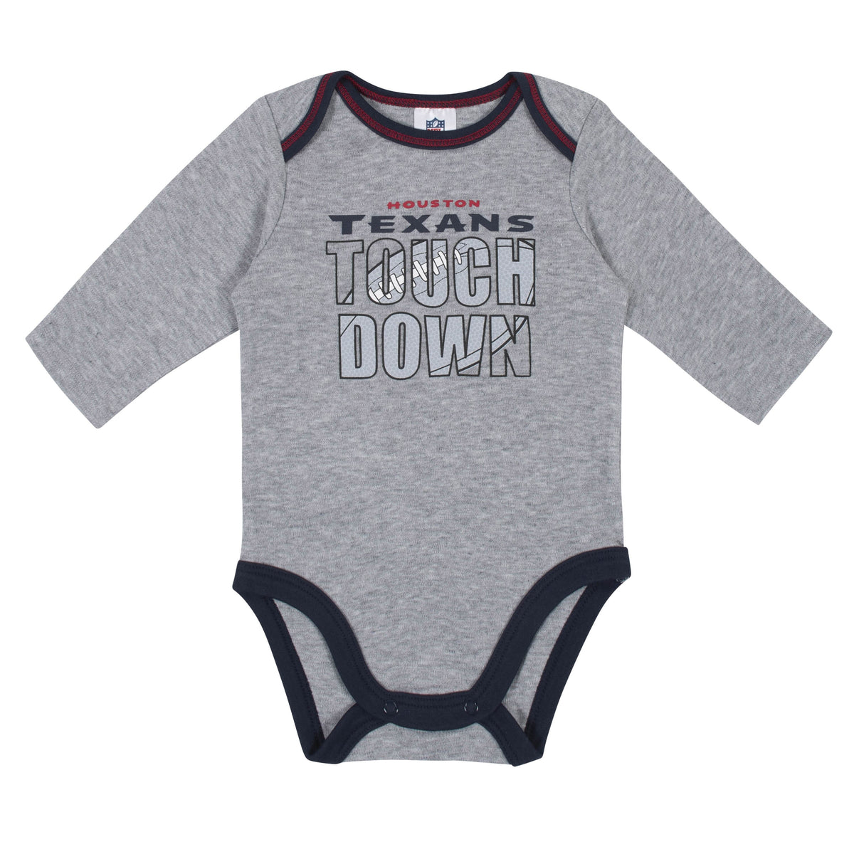 Baby Boys Houston Texans Long Sleeve Bodysuit, 2-pack -Gerber Childrenswear