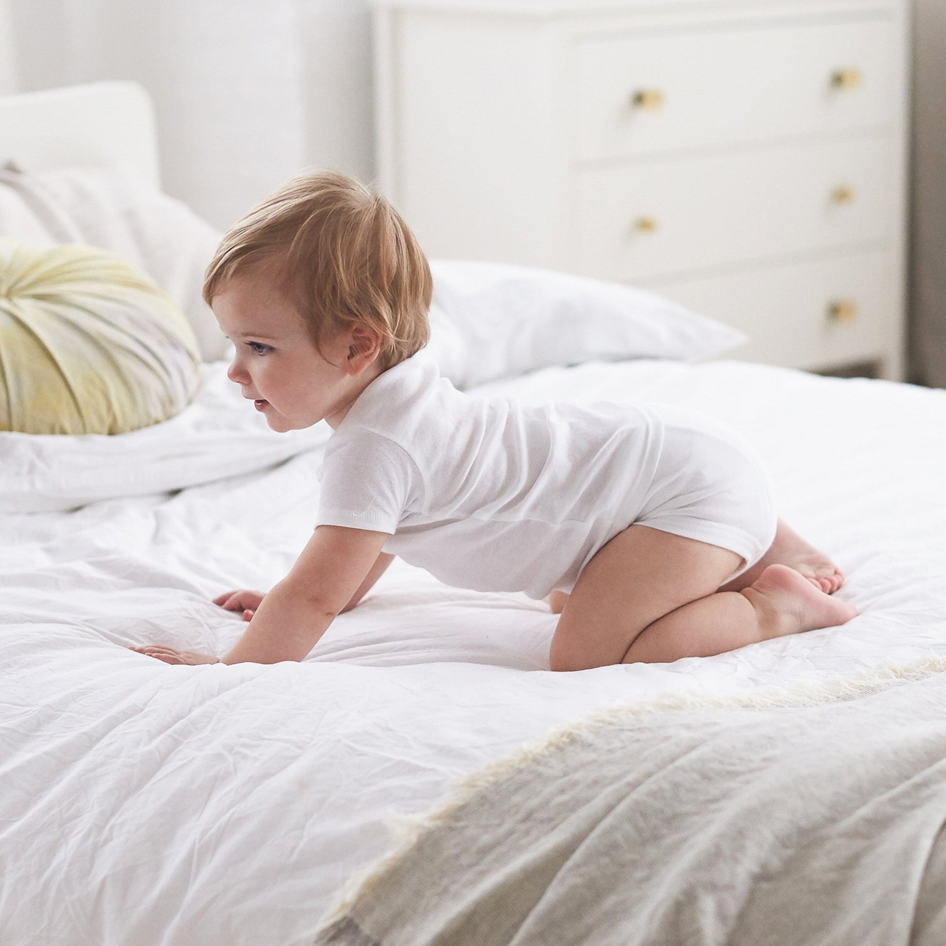 3-Pack White Training Pants-Gerber Childrenswear