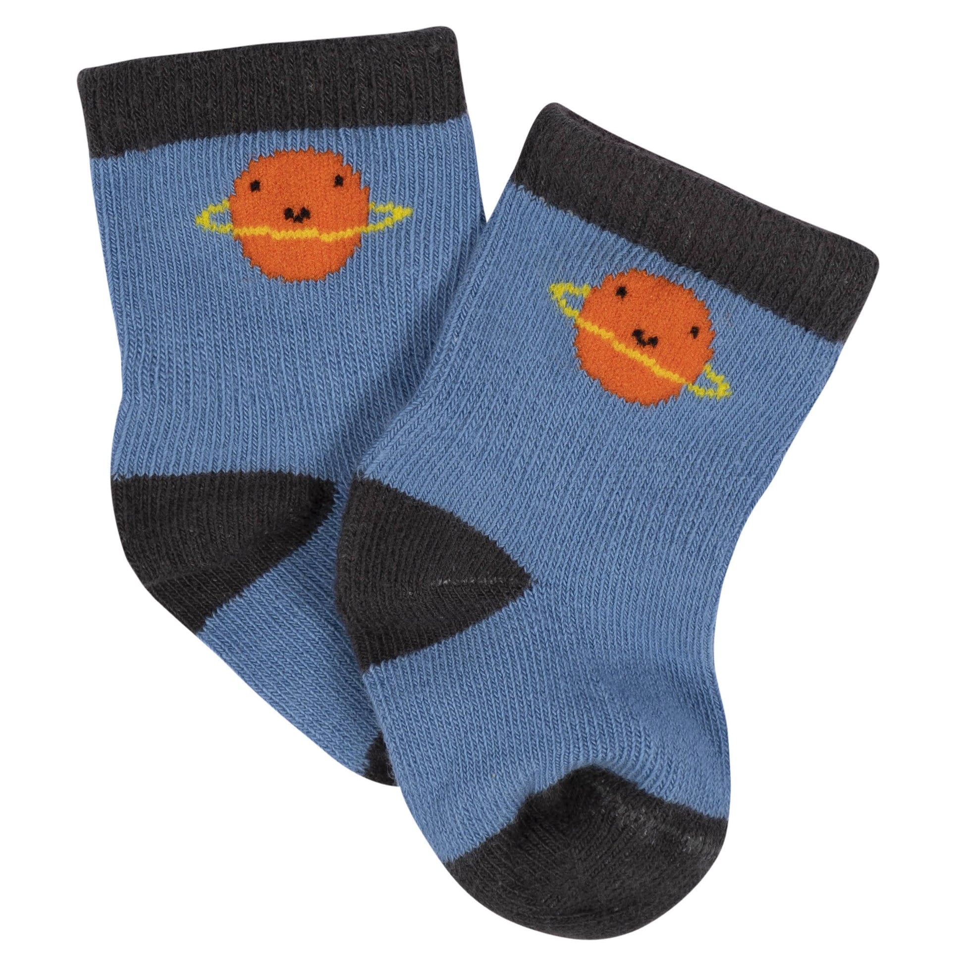 8-Pack Baby Boys Space Jersey Wiggle Proof® Socks