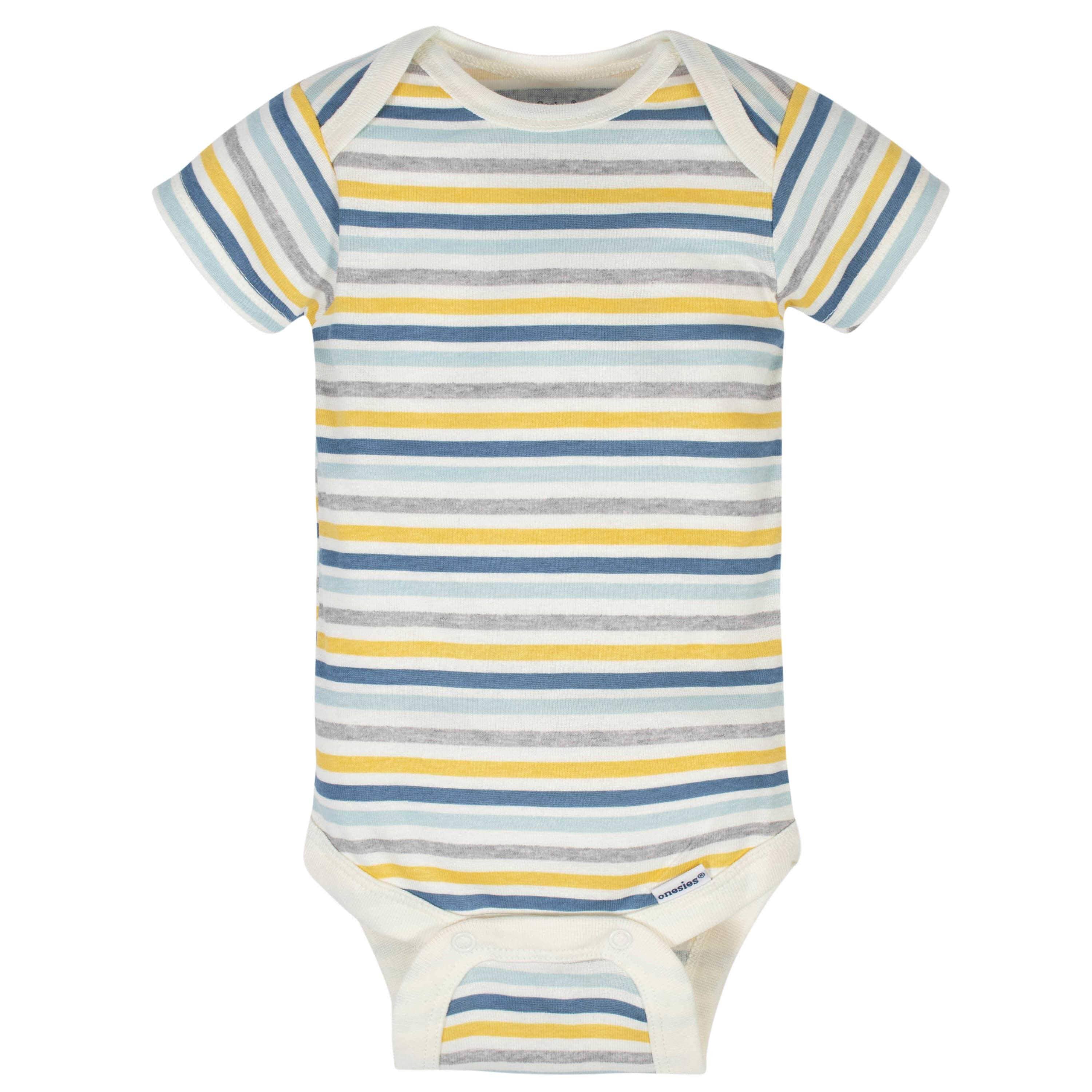 8-Pack Baby Boys Dinosaur Short Sleeve Onesies® Bodysuits-Gerber Childrenswear