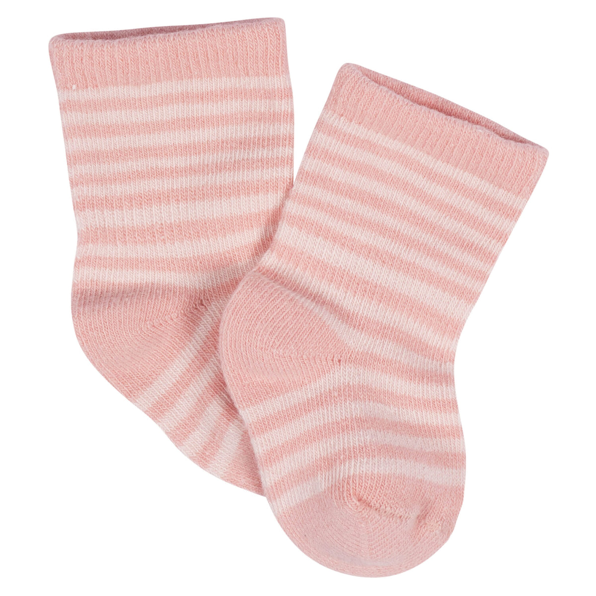 8-Pack Baby Girls Golden Floral Jersey Wiggle Proof® Socks