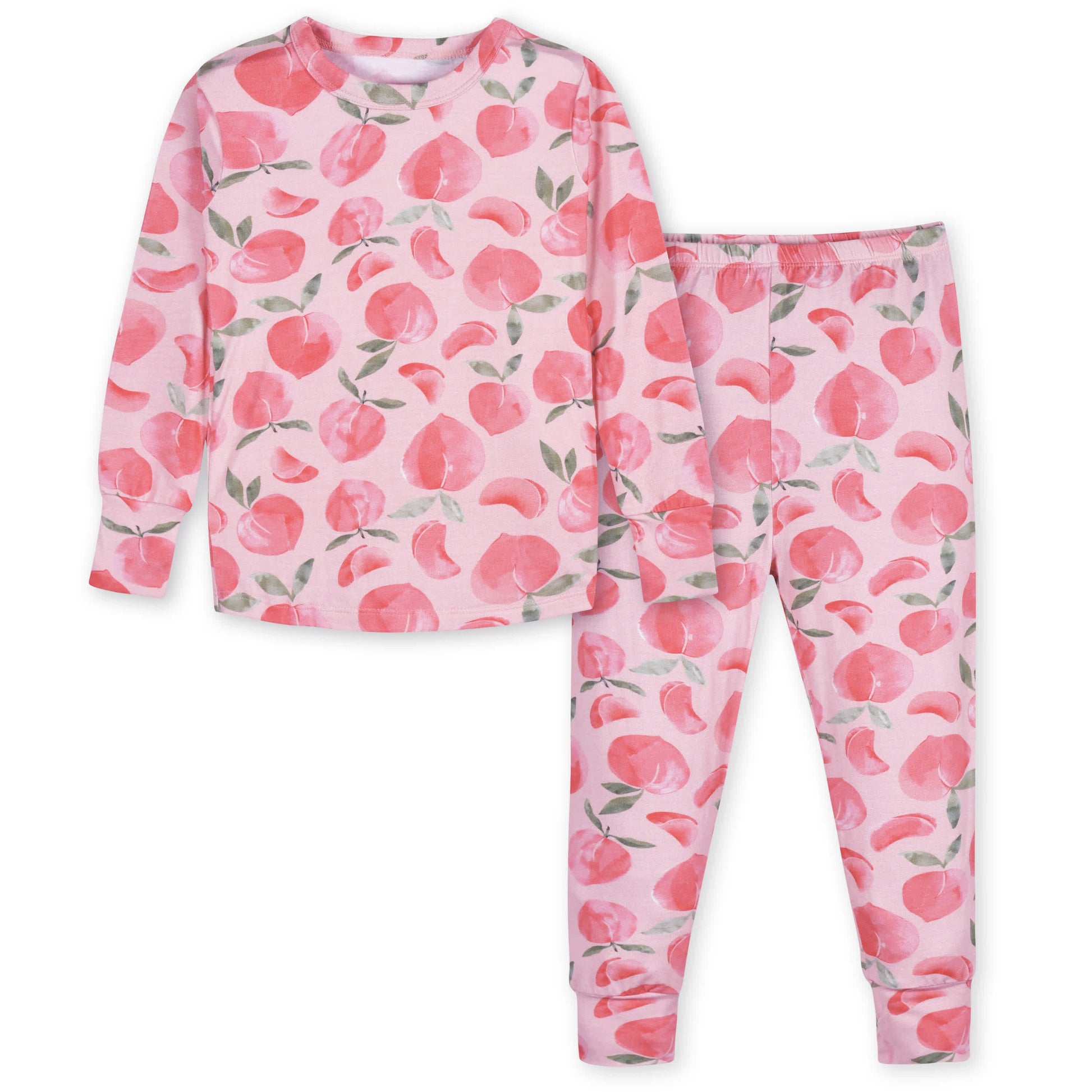 2-Piece Infant & Toddler Girls Just Peachy Buttery-Soft Viscose Made from Eucalyptus Snug Fit Pajamas