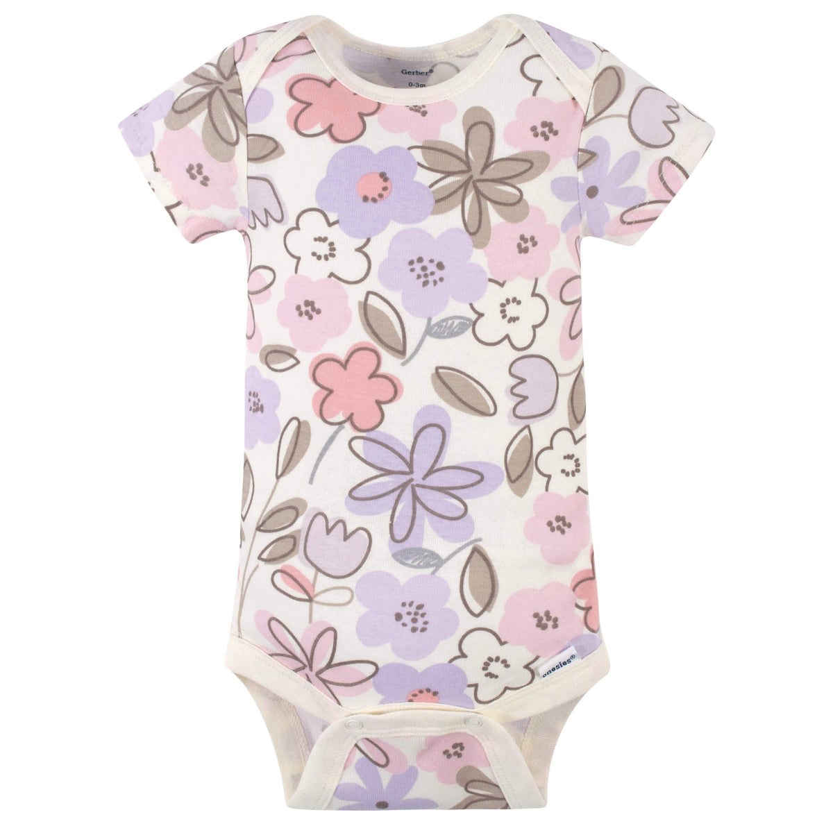4-Pack Baby Girls Bunny Ballerina Short Sleeve Onesies® Bodysuits-Gerber Childrenswear
