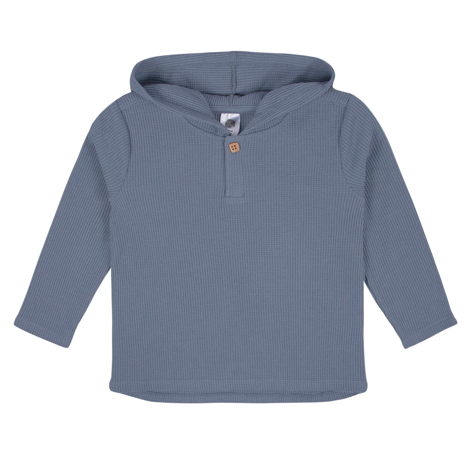 2-Piece Infant & Toddler Boys Dusty Blue Waffle Hoodie & Jogger Set