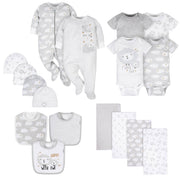 17-Piece Baby Neutral Sheep Apparel & Blankets Set-Gerber Childrenswear