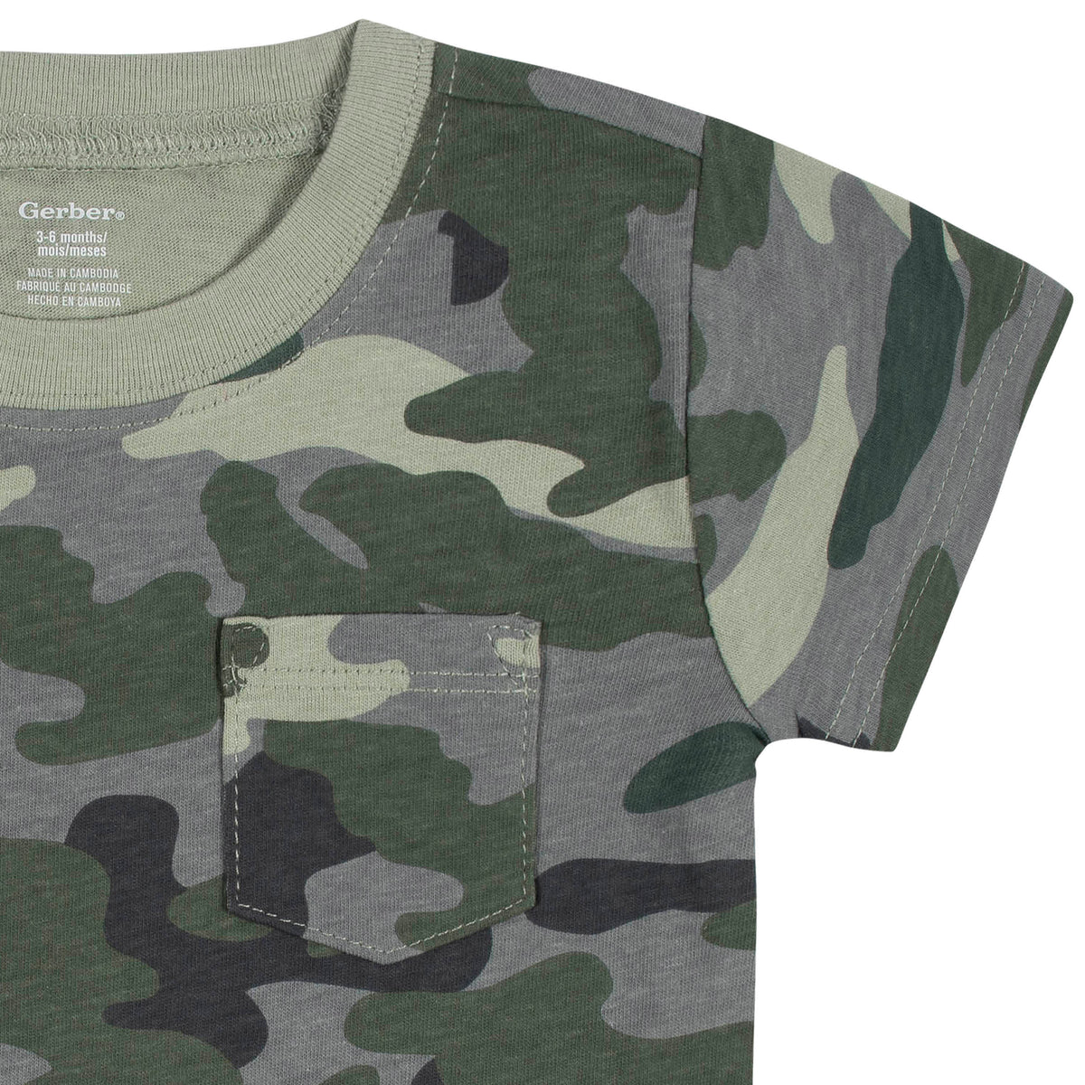 3-Pack Baby & Toddler Boys Color Me Camo Short Sleeve Pocket Tees-Gerber Childrenswear