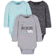 3-Pack Baby Boys Polar Pals Long Sleeve Onesies® Bodysuits