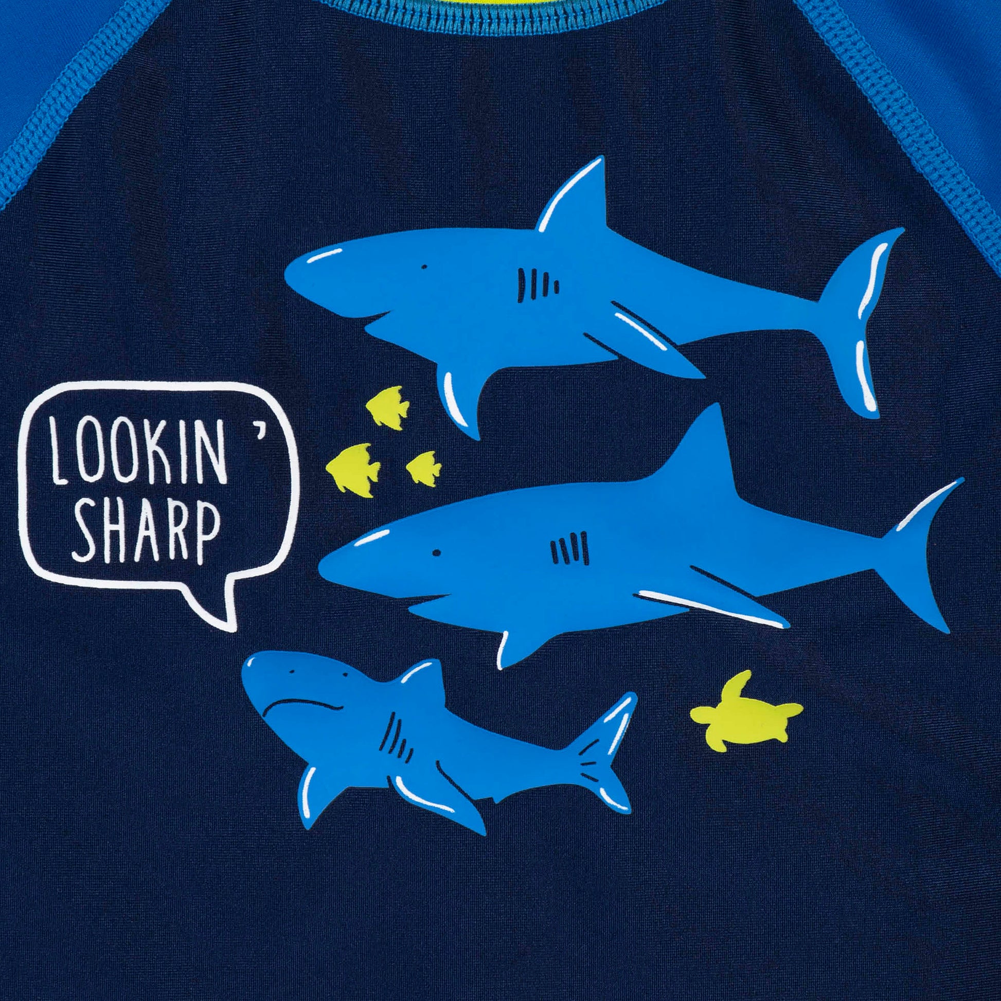 2-Piece Baby & Toddler Boys Shark Zone Rash Guard & Swim Trunks Set-Gerber Childrenswear