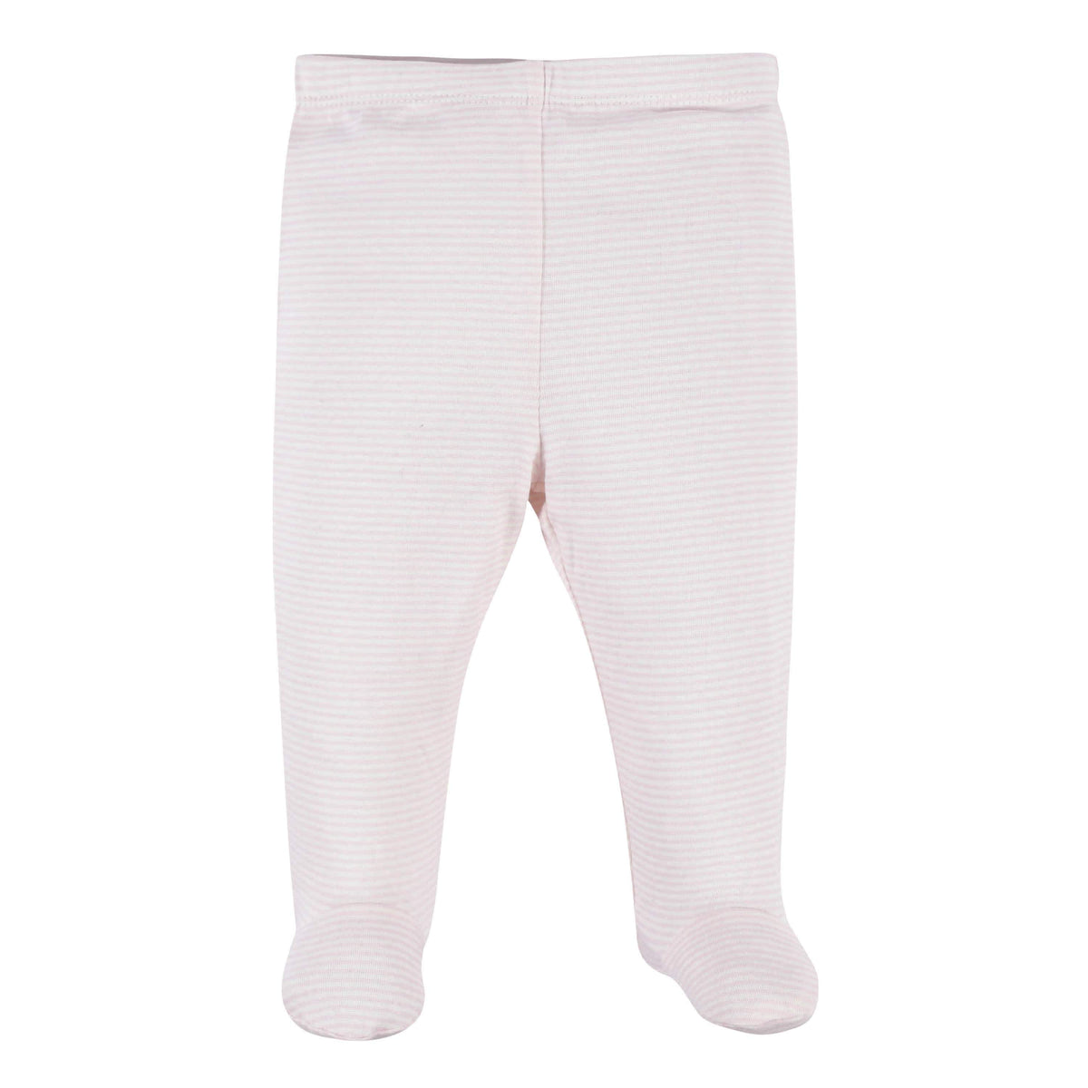 3-Piece Baby Girls Comfy Stretch Floral Leopard Long Sleeve Shirt, Footed Pant, & Cap Set-Gerber Childrenswear