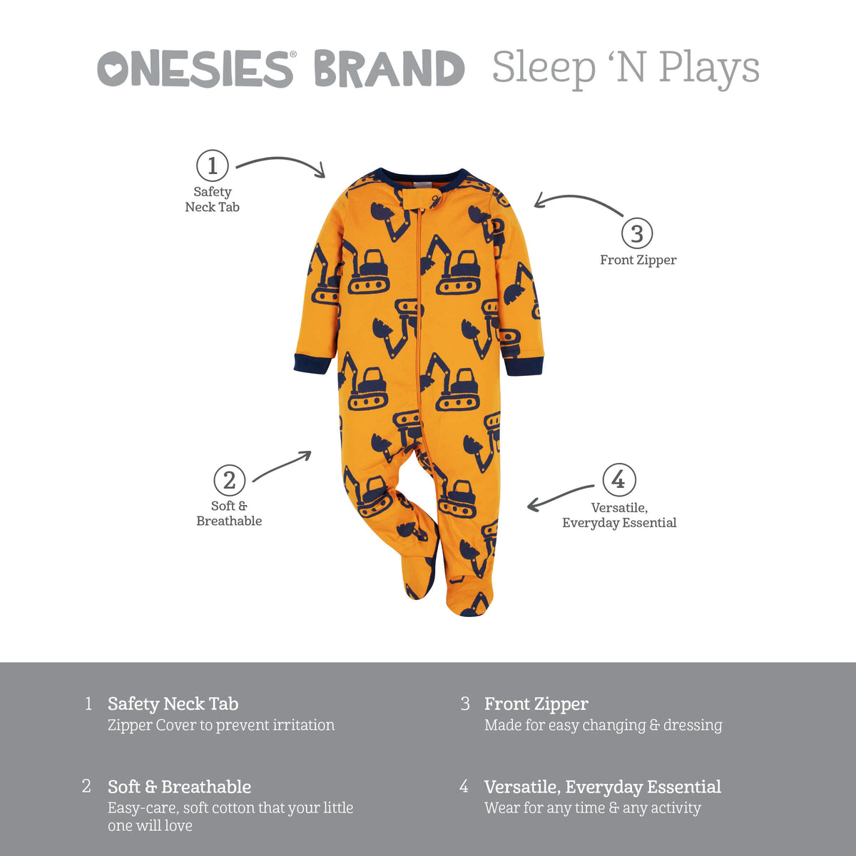 4-Pack Baby Boys Construction Zone Sleep 'N Plays