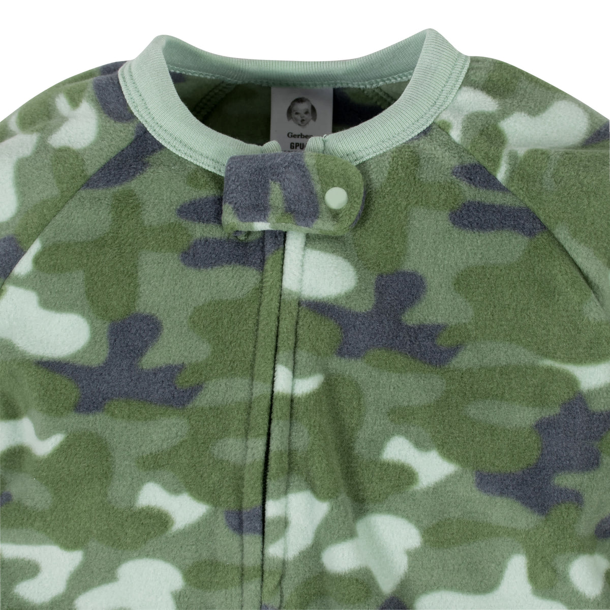 Gerber® 2-Pack Baby Boys Camo & Dino Fleece Pajamas-Gerber Childrenswear