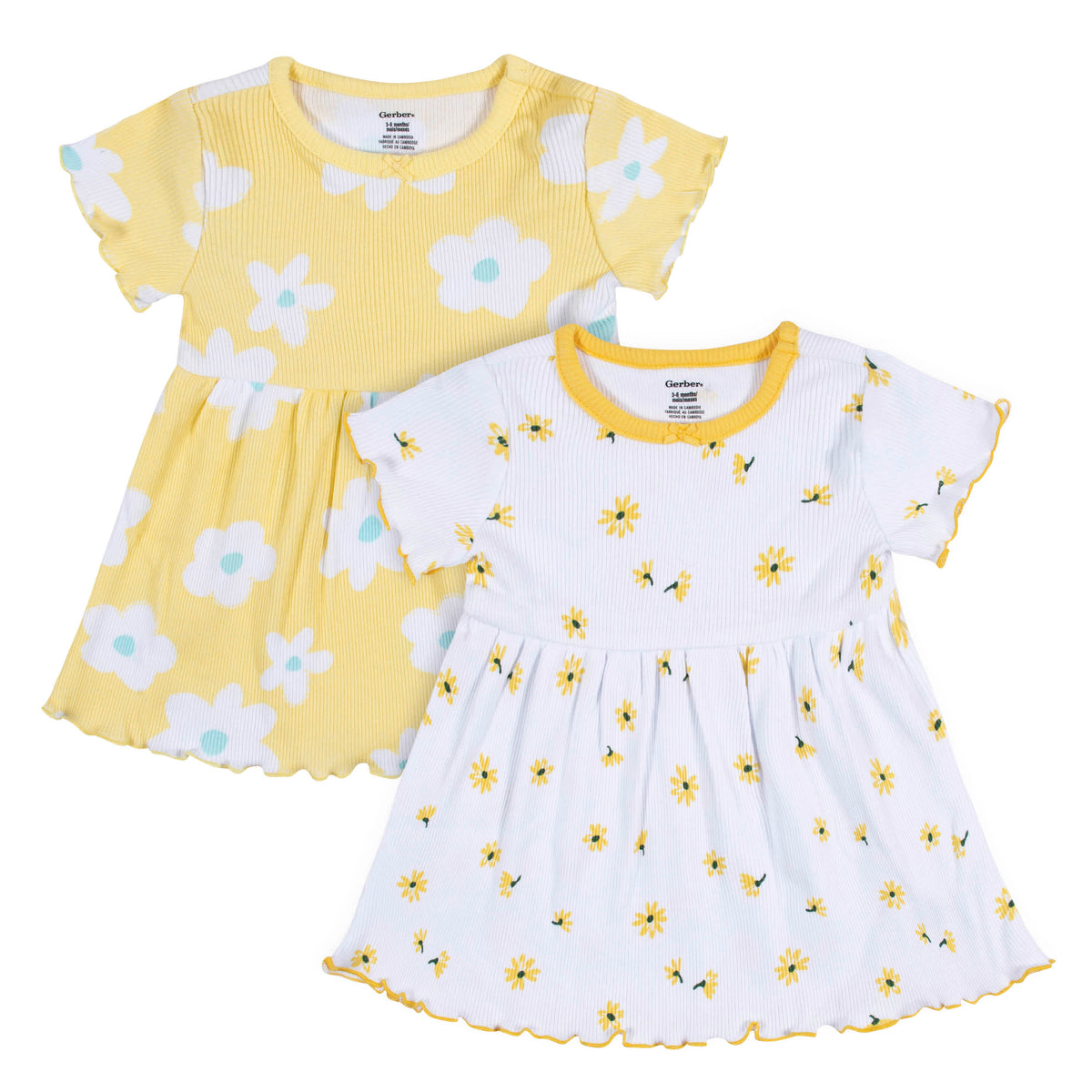 2-Pack Baby & Toddler Girls Picnic Day Dreams Short Sleeve Cotton Dresses-Gerber Childrenswear