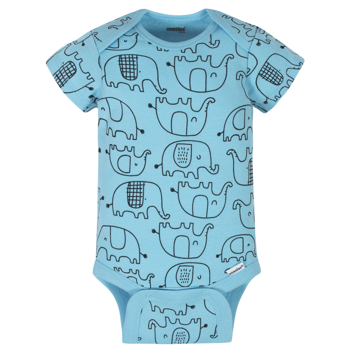 8-Pack Baby Neutral Elephant Onesies® Brand Bodysuits-Gerber Childrenswear
