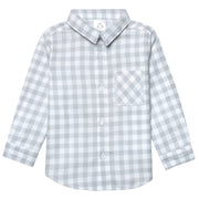 Infant & Toddler Boys Gray Plaid Woven Plaid Shirt-Gerber Childrenswear