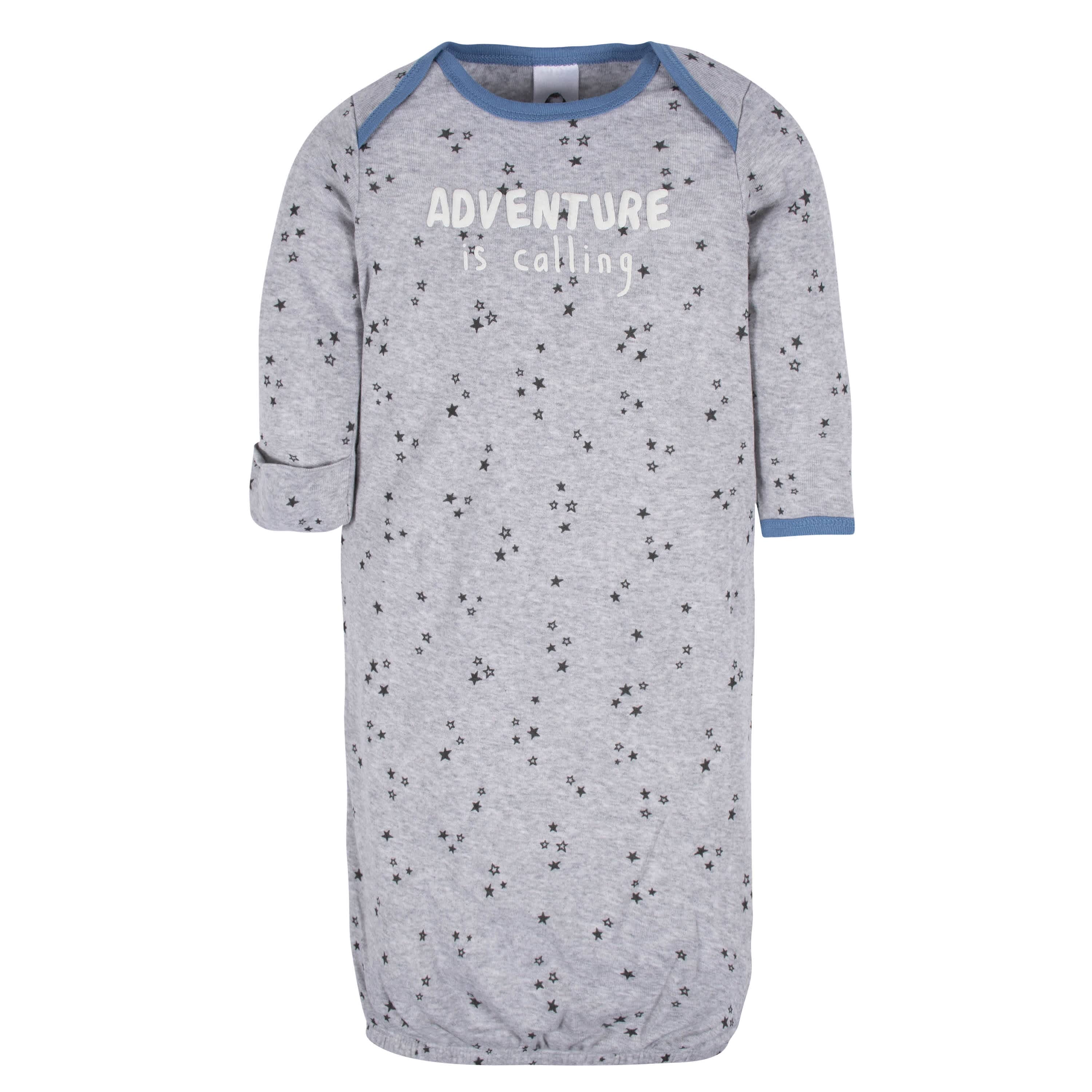 4-Pack Baby Boys Space Gowns