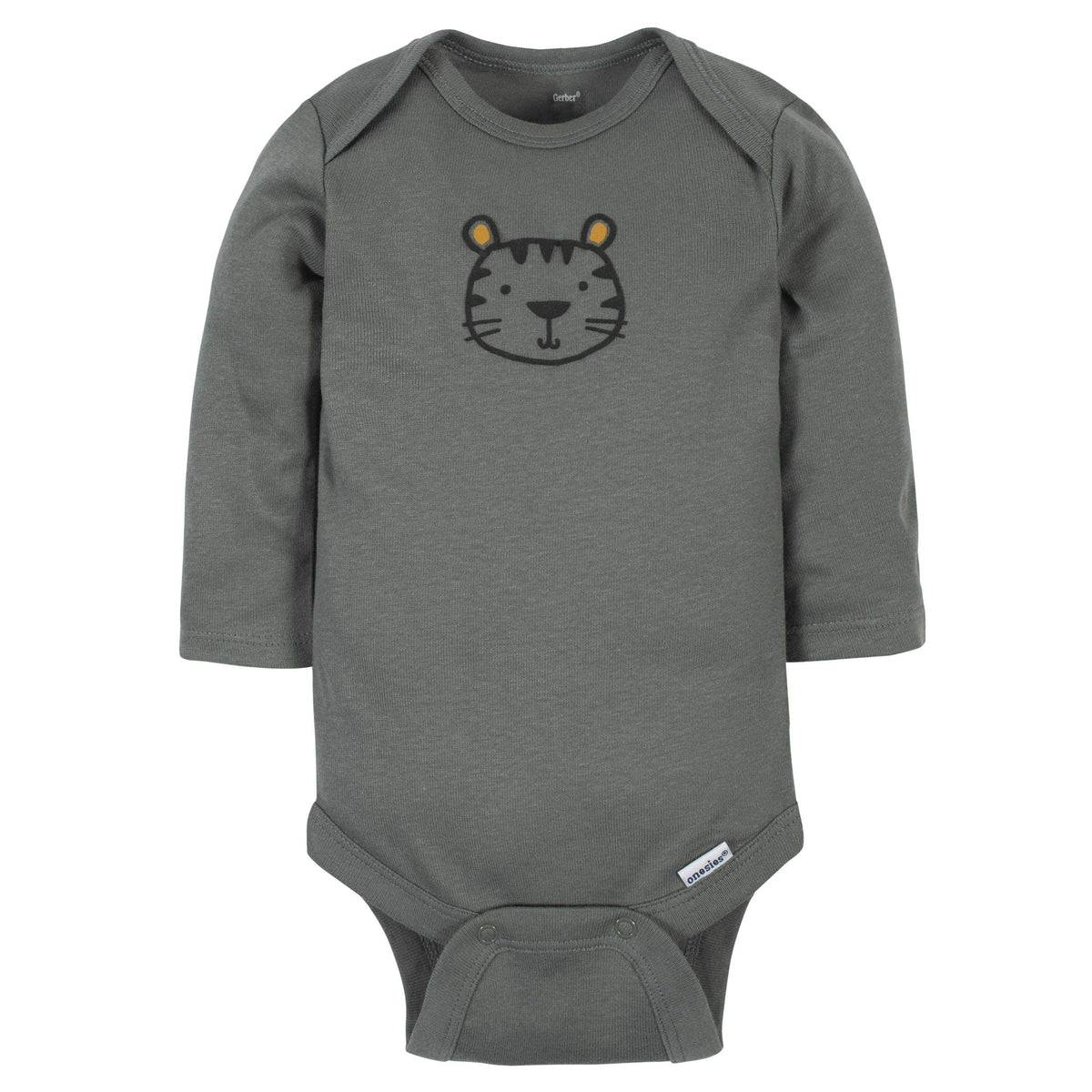 6-Pack Baby Boys Tiger Long Sleeve Onesies® Bodysuits-Gerber Childrenswear