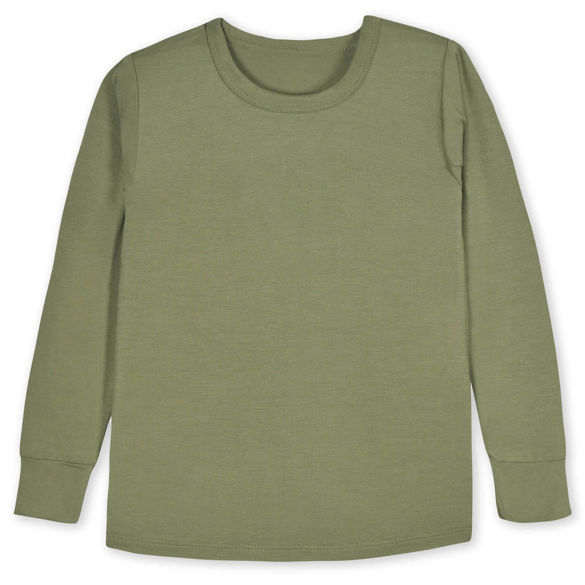 2-Piece Infant & Toddler Olive Buttery-Soft Viscose Made from Eucalyptus Snug Fit Pajamas