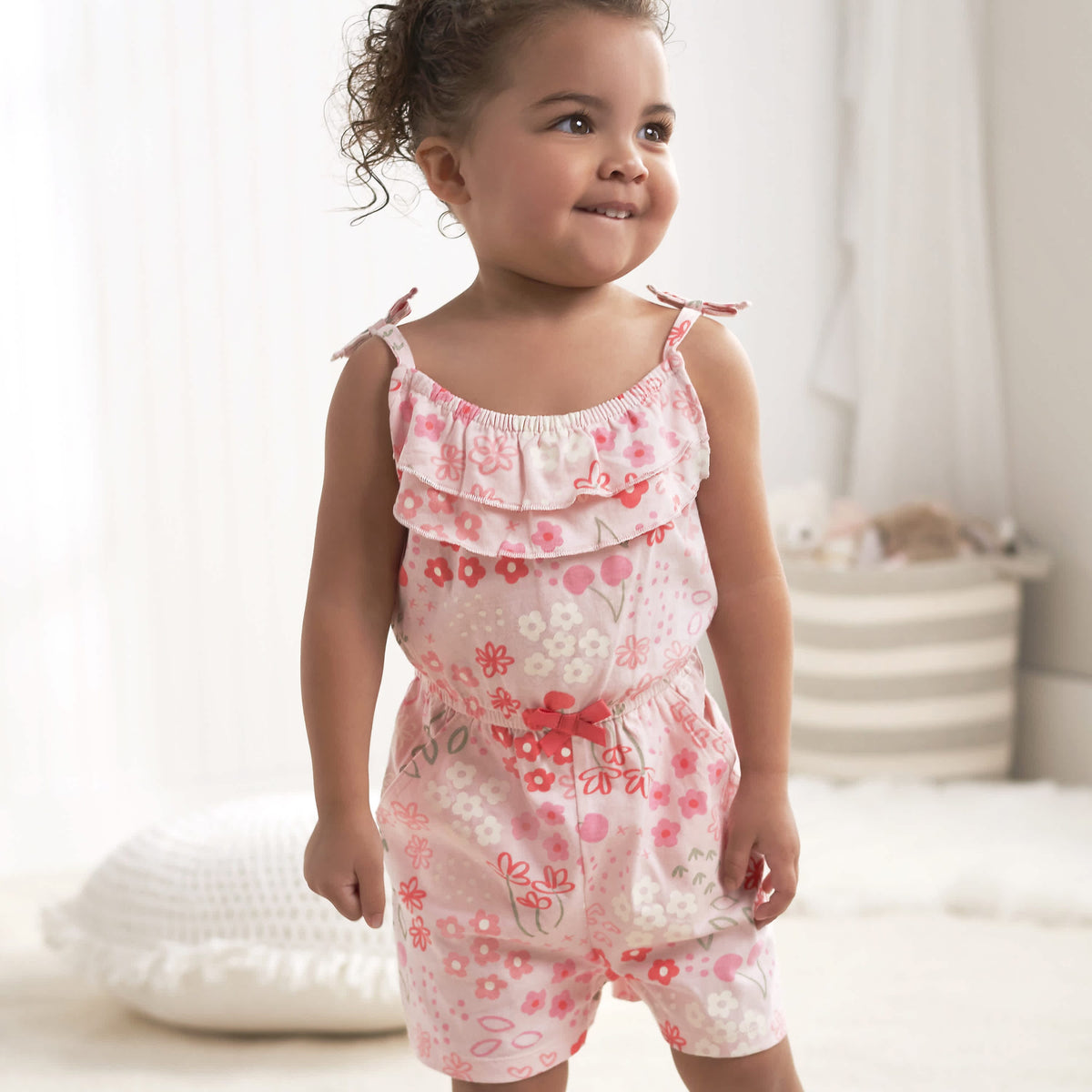 2-Pack Baby & Toddler Girls Cherry Kisses Tank Rompers-Gerber Childrenswear