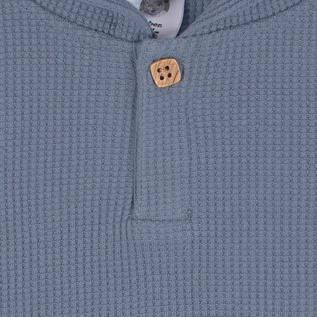 2-Piece Infant & Toddler Boys Dusty Blue Waffle Hoodie & Jogger Set