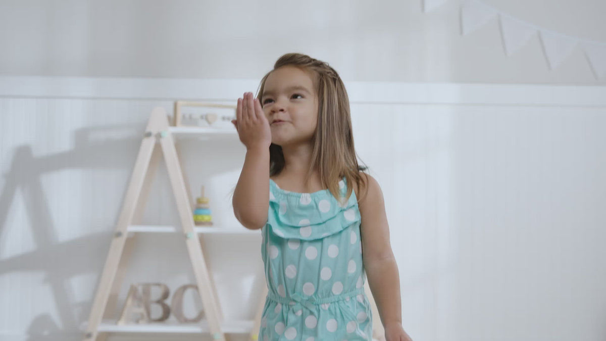 Load video: 2-Pack Baby &amp; Toddler Girls Dots Of Rainbows Tank Rompers