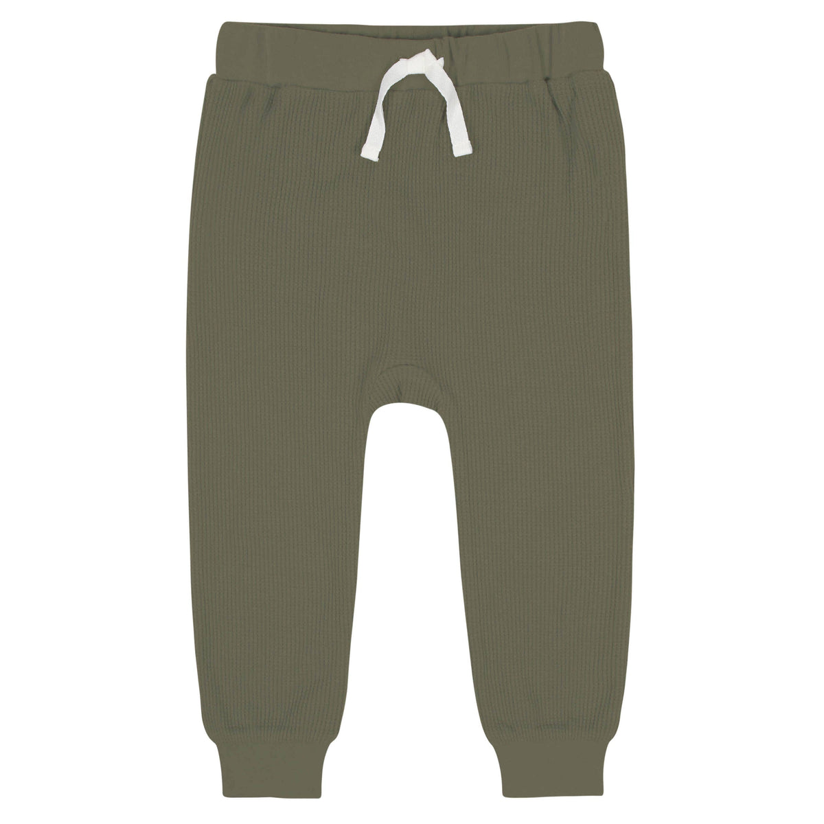 2-Piece Infant & Toddler Boys Sage Green Waffle Hoodie & Jogger Set