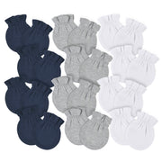 12-Pack Baby Neutral Navy, Gray, & White No Scratch Mittens-Gerber Childrenswear