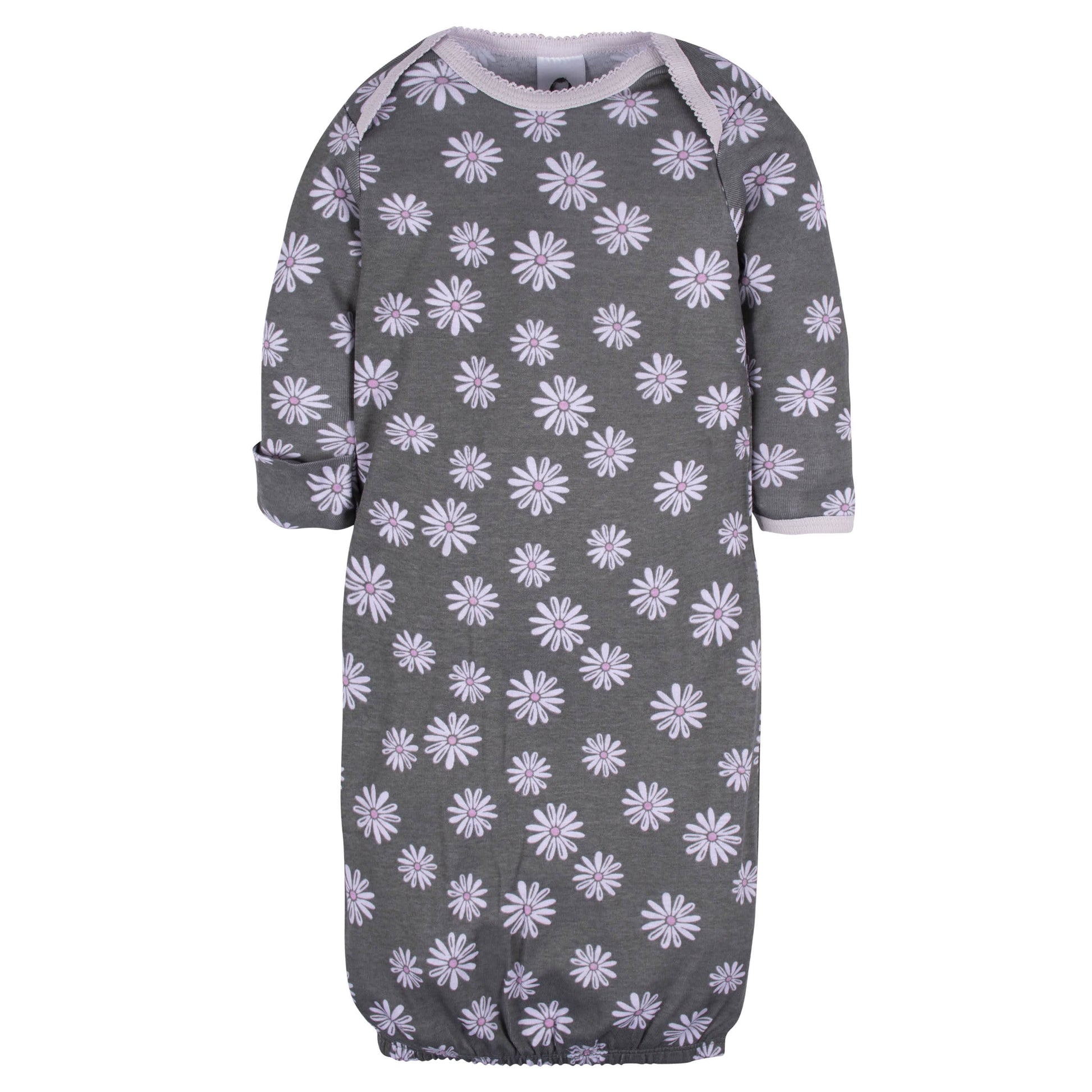 4-Pack Baby Girls Lavender Garden Gowns