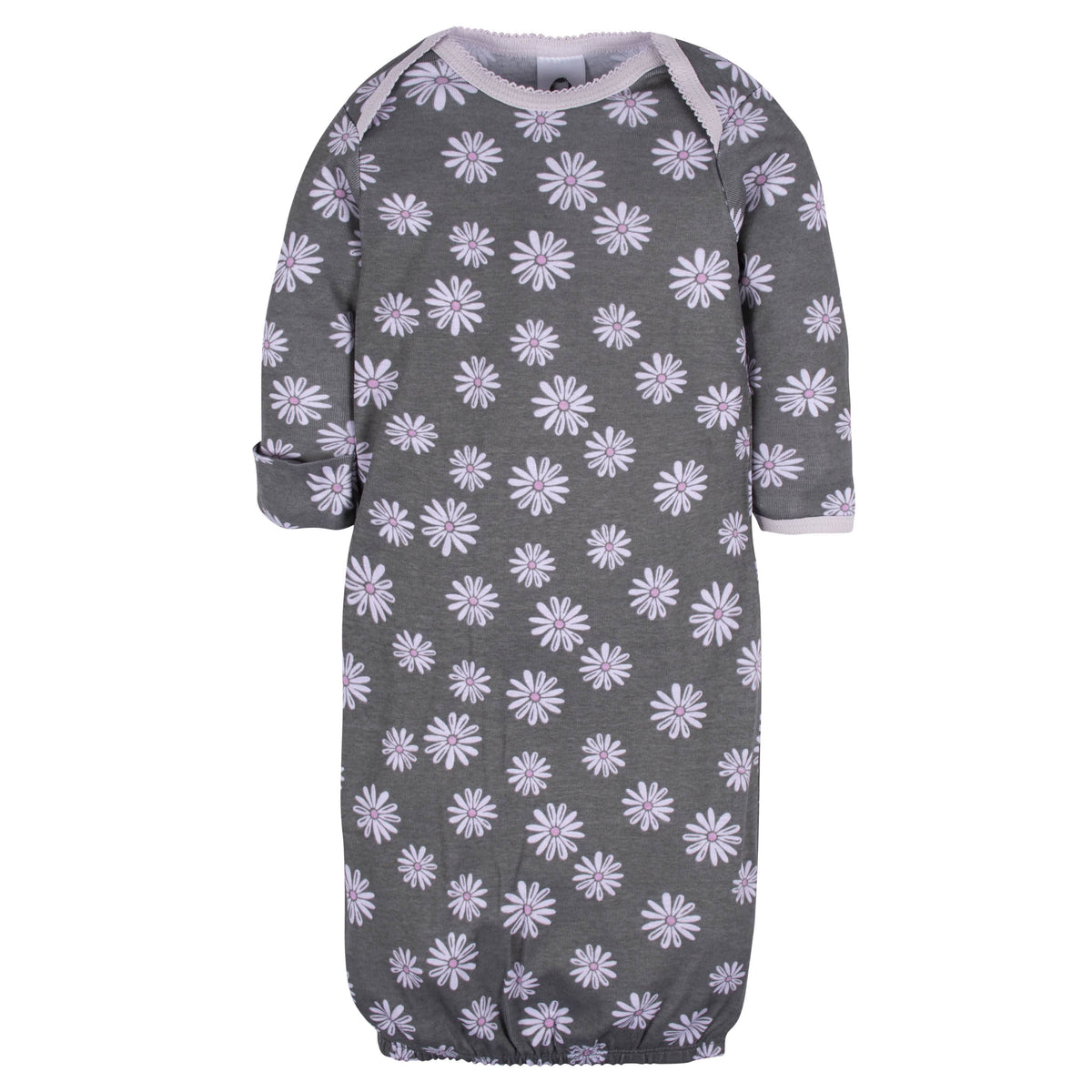 4-Pack Baby Girls Lavender Garden Gowns