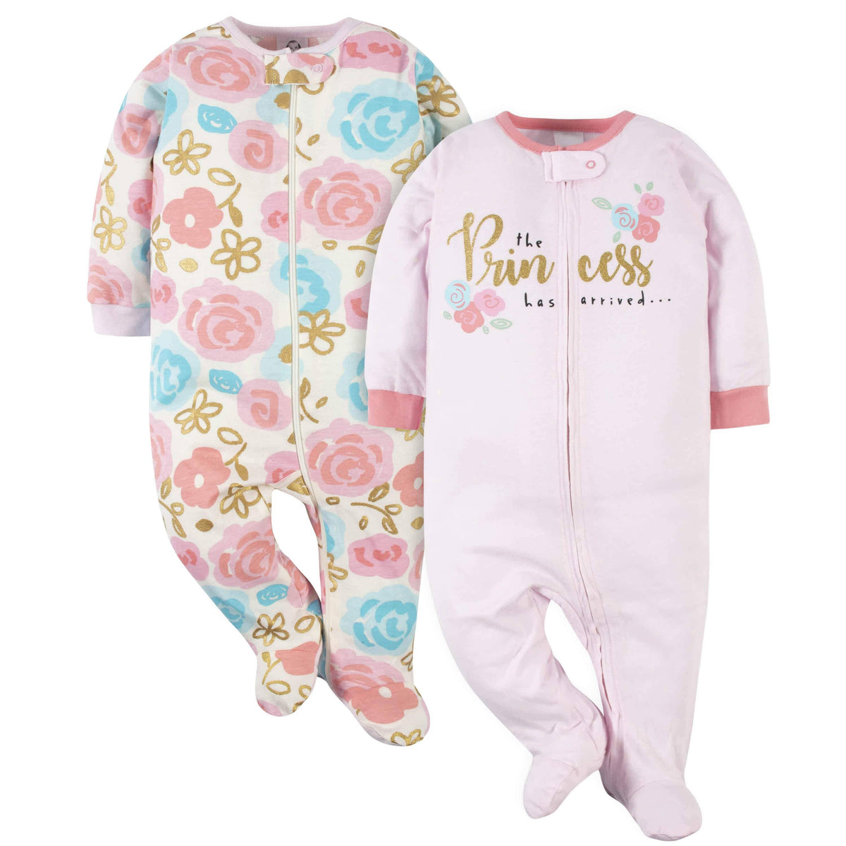 2-Pack Baby Girls Princess Sleep 'n Plays-Gerber Childrenswear